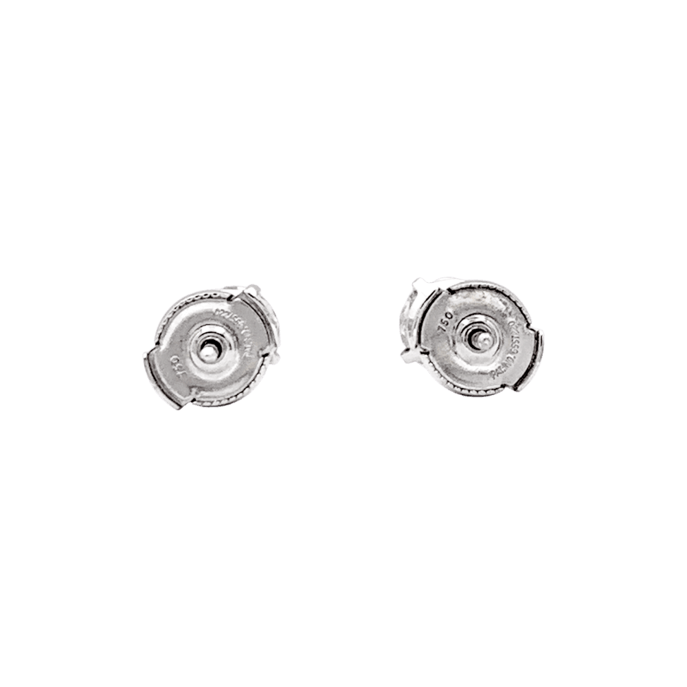 Boucles d'oreilles Puces en or blanc et diamants - Castafiore