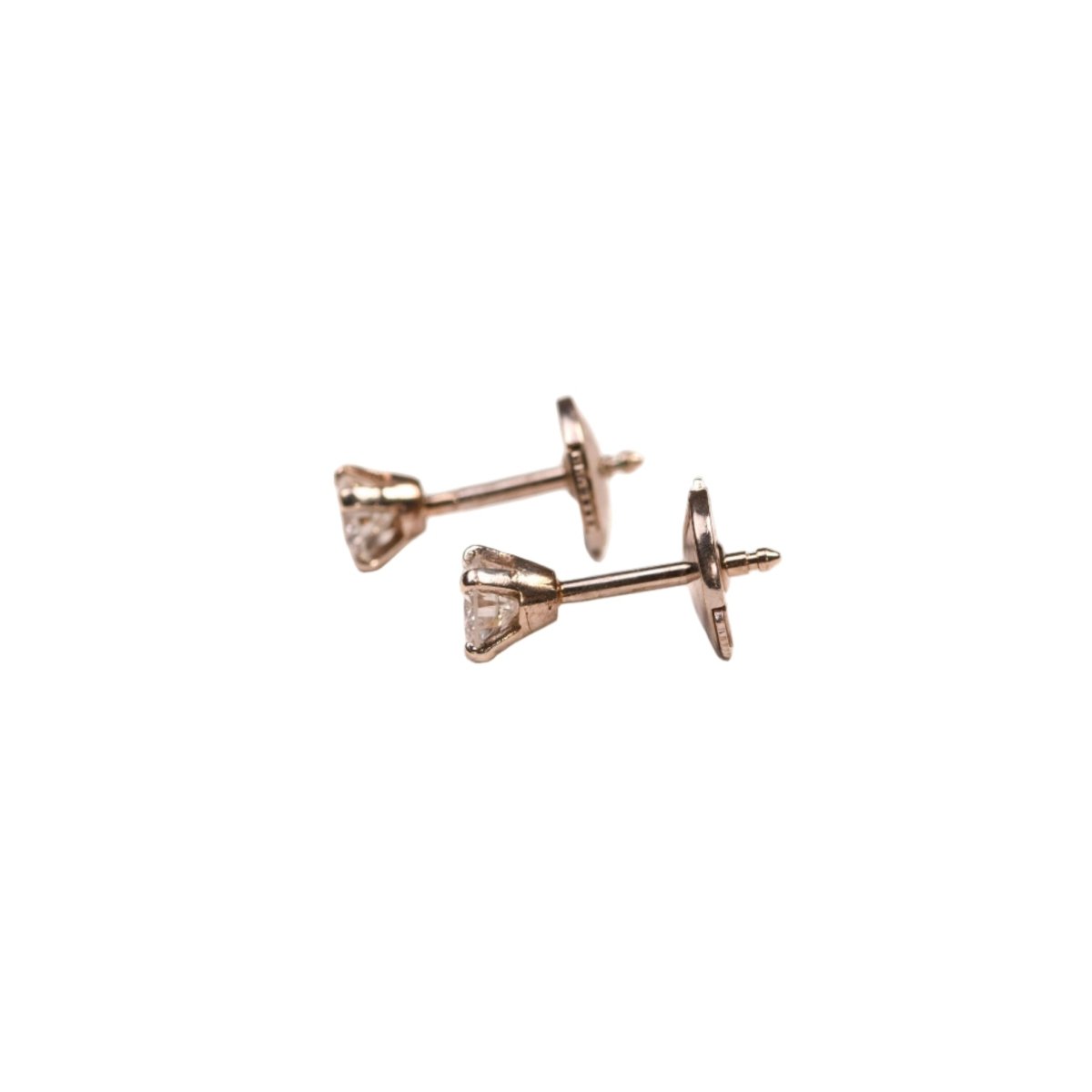 Boucles d'oreilles Puces en or blanc et diamants - Castafiore