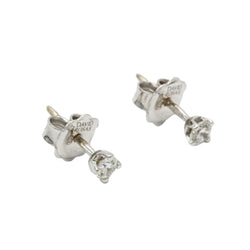 Boucles d'oreilles Puces en or blanc et diamants - Castafiore