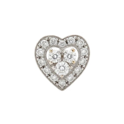Boucles d'oreilles Puces en or blanc et diamants - Castafiore
