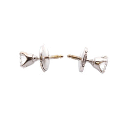 Boucles d'oreilles Puces en or blanc et diamants - Castafiore