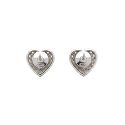 Boucles d'oreilles Puces en or blanc et diamants - Castafiore