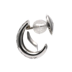 Boucles d'oreilles Puces en or blanc et diamants - Castafiore