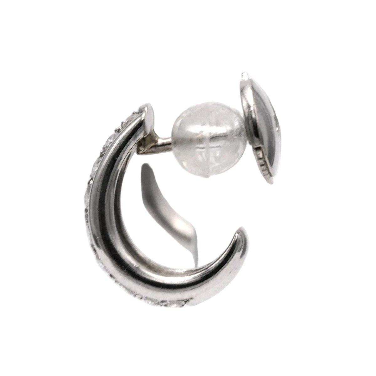 Boucles d'oreilles Puces en or blanc et diamants - Castafiore