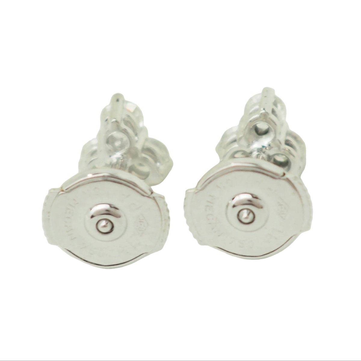 Boucles d’oreilles Puces en or blanc et diamants - Castafiore