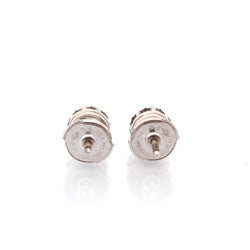 Boucles d'oreilles Puces en or blanc et diamants - Castafiore