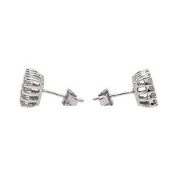 Boucles d'oreilles Puces en or blanc et diamants - Castafiore