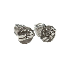 Boucles d'oreilles Puces en or blanc et diamants - Castafiore