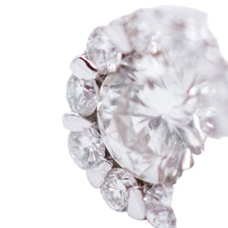 Boucles d'oreilles Puces en or blanc et diamants - Castafiore