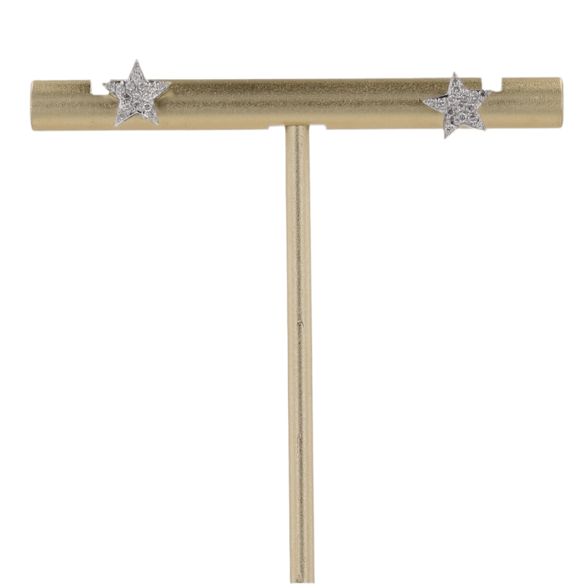 Boucles d'oreilles Puces en or blanc et diamants - Castafiore