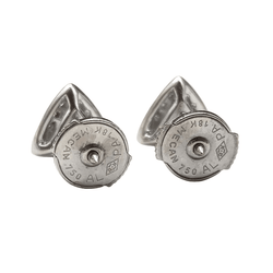 Boucles d'oreilles Puces en or blanc et diamants - Castafiore