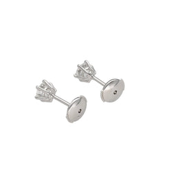 Boucles d'oreilles Puces en or blanc et diamants - Castafiore