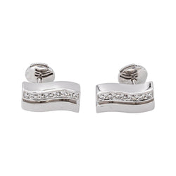 Boucles d'oreilles Puces en or blanc et diamants - Castafiore