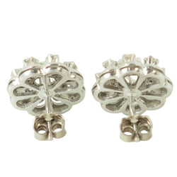Boucles d'oreilles Puces en or blanc et diamants - Castafiore