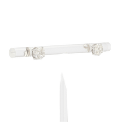 Boucles d'oreilles Puces en or blanc et diamants - Castafiore