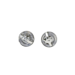 Boucles d'oreilles Puces en or blanc et diamants - Castafiore