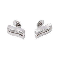 Boucles d'oreilles Puces en or blanc et diamants - Castafiore
