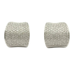 Boucles d'oreilles Puces en or blanc et diamants - Castafiore