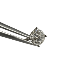 Boucles d'oreilles Puces en or blanc et diamants - Castafiore
