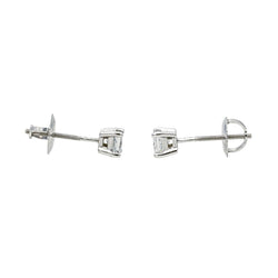 Boucles d'oreilles Puces en or blanc et diamants - Castafiore