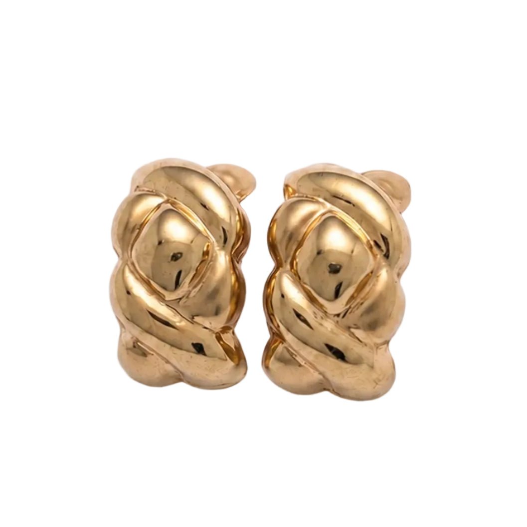 Boucles d’oreilles Puces en or jaune - Castafiore