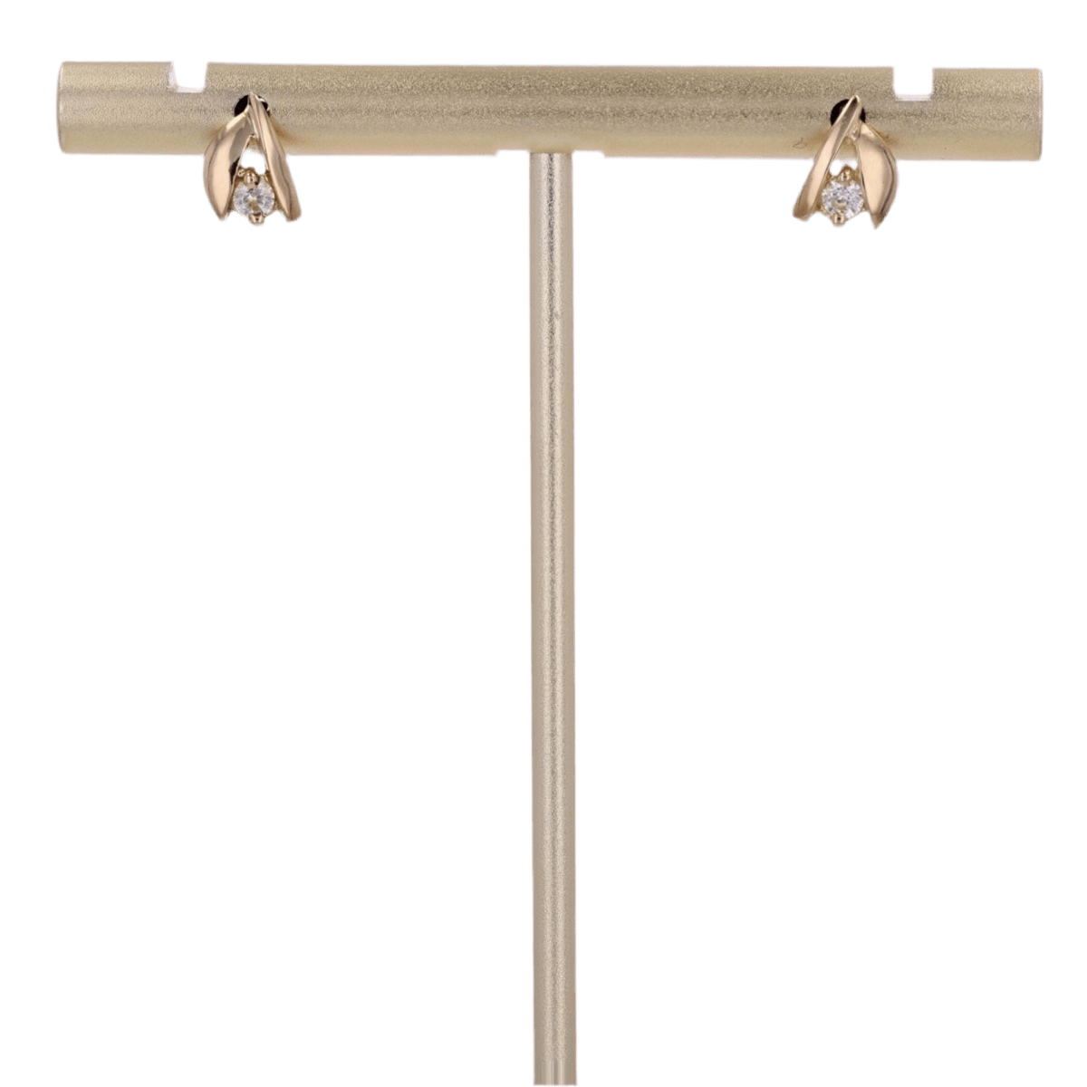 Boucles d'oreilles Puces en or jaune - Castafiore