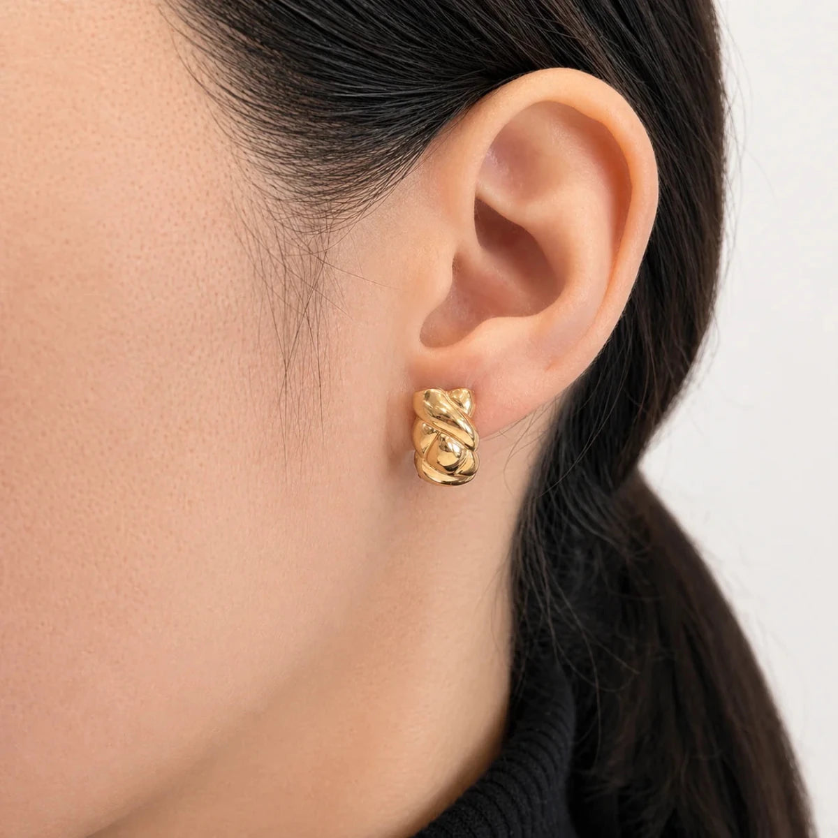 Boucles d’oreilles Puces en or jaune - Castafiore
