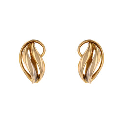 Boucles d'oreilles puces en or jaune - Castafiore