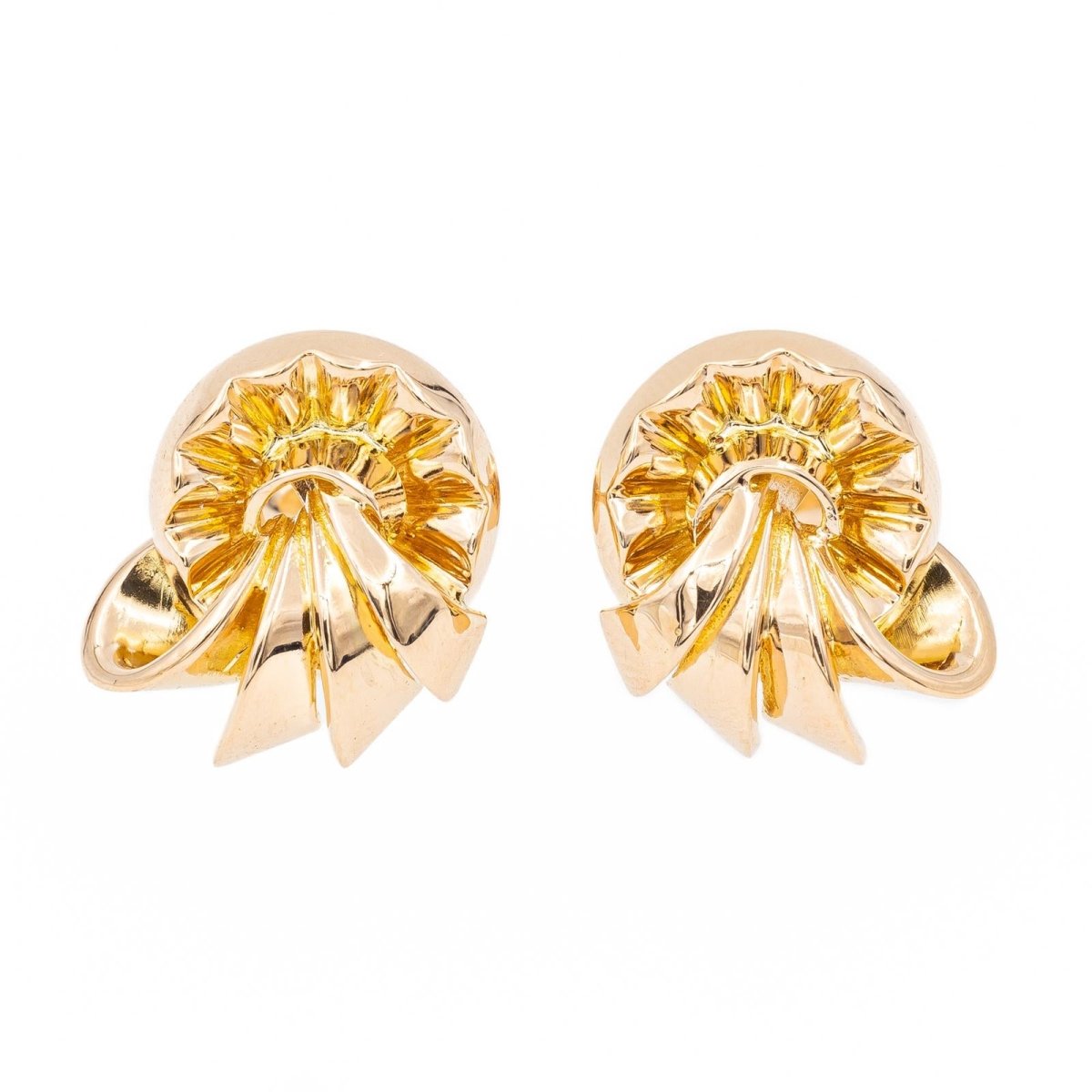Boucles d'oreilles Puces en or jaune - Castafiore