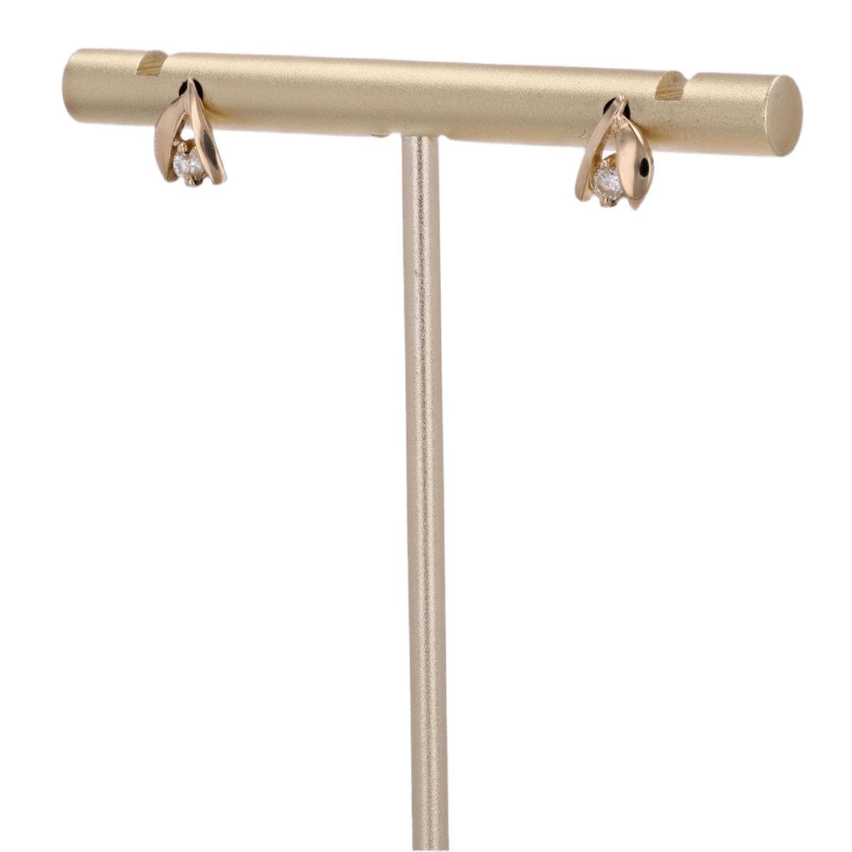 Boucles d'oreilles Puces en or jaune - Castafiore