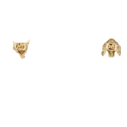 Boucles d'oreilles Puces en or jaune - Castafiore