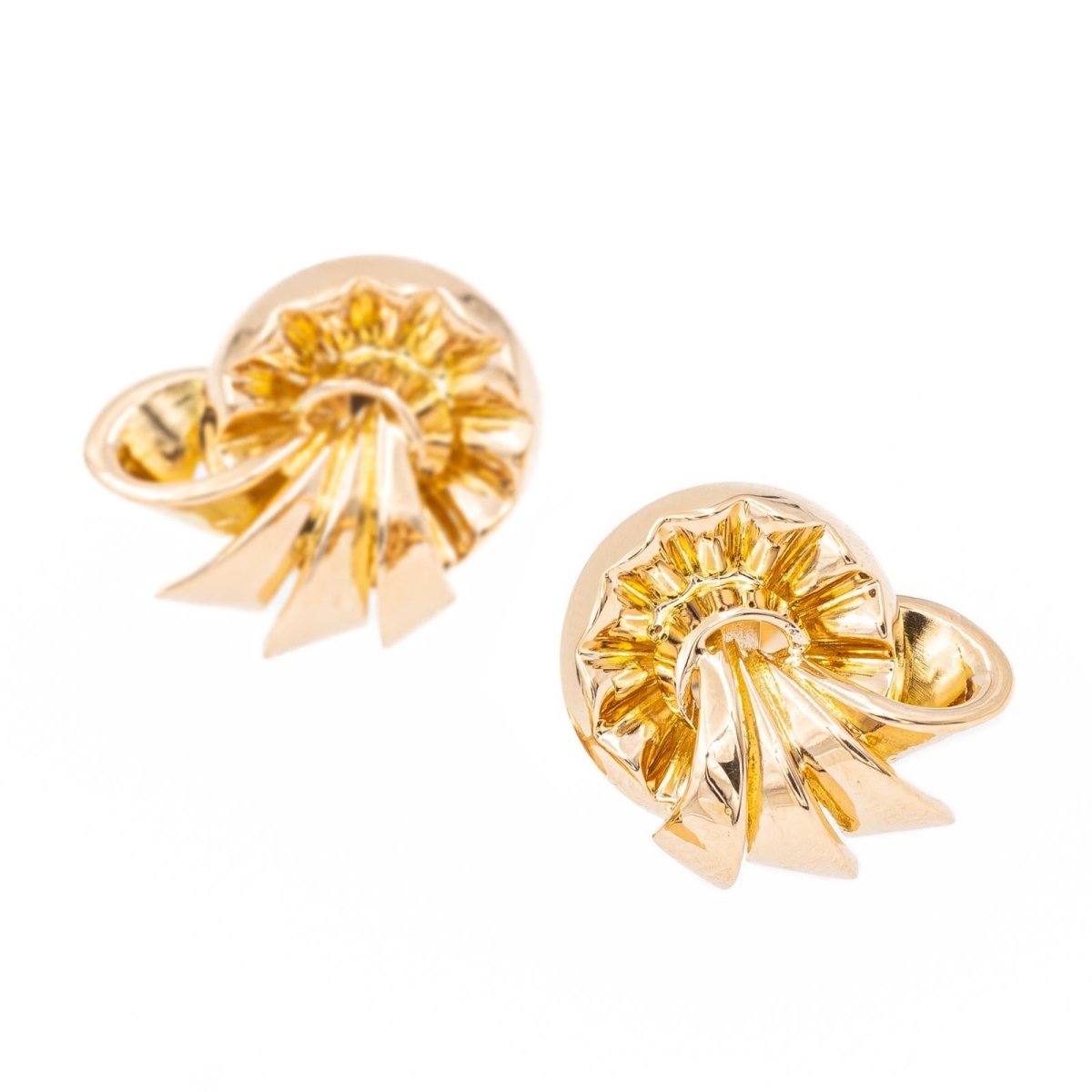 Boucles d'oreilles Puces en or jaune - Castafiore