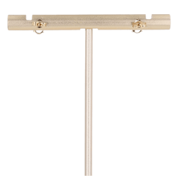 Boucles d'oreilles Puces en or jaune et aigue - marine - Castafiore