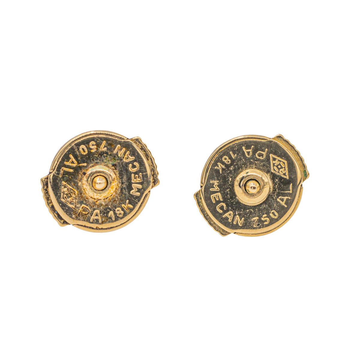 Boucles d'oreilles Puces en Or jaune et Diamant - Castafiore