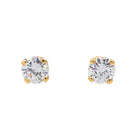 Boucles d'oreilles Puces en Or jaune et Diamant - Castafiore