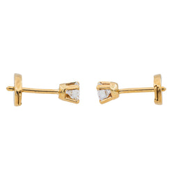 Boucles d'oreilles Puces en Or jaune et Diamant - Castafiore