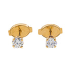 Boucles d'oreilles Puces en Or jaune et Diamant - Castafiore