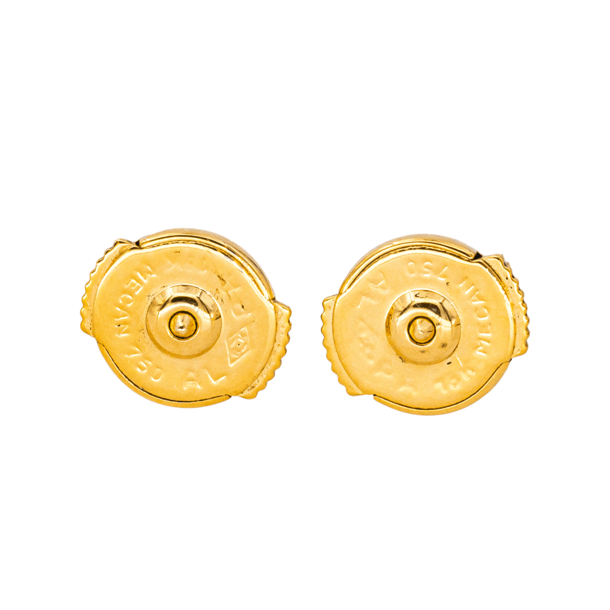 Boucles d'oreilles Puces en or jaune et diamants - Castafiore