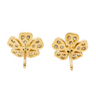 Boucles d'oreilles puces en or jaune et diamants - Castafiore