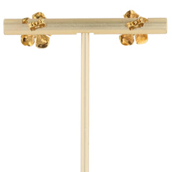 Earrings peridot flower chips