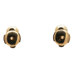 Boucles d'oreilles Puces en or jaune et perles - Castafiore