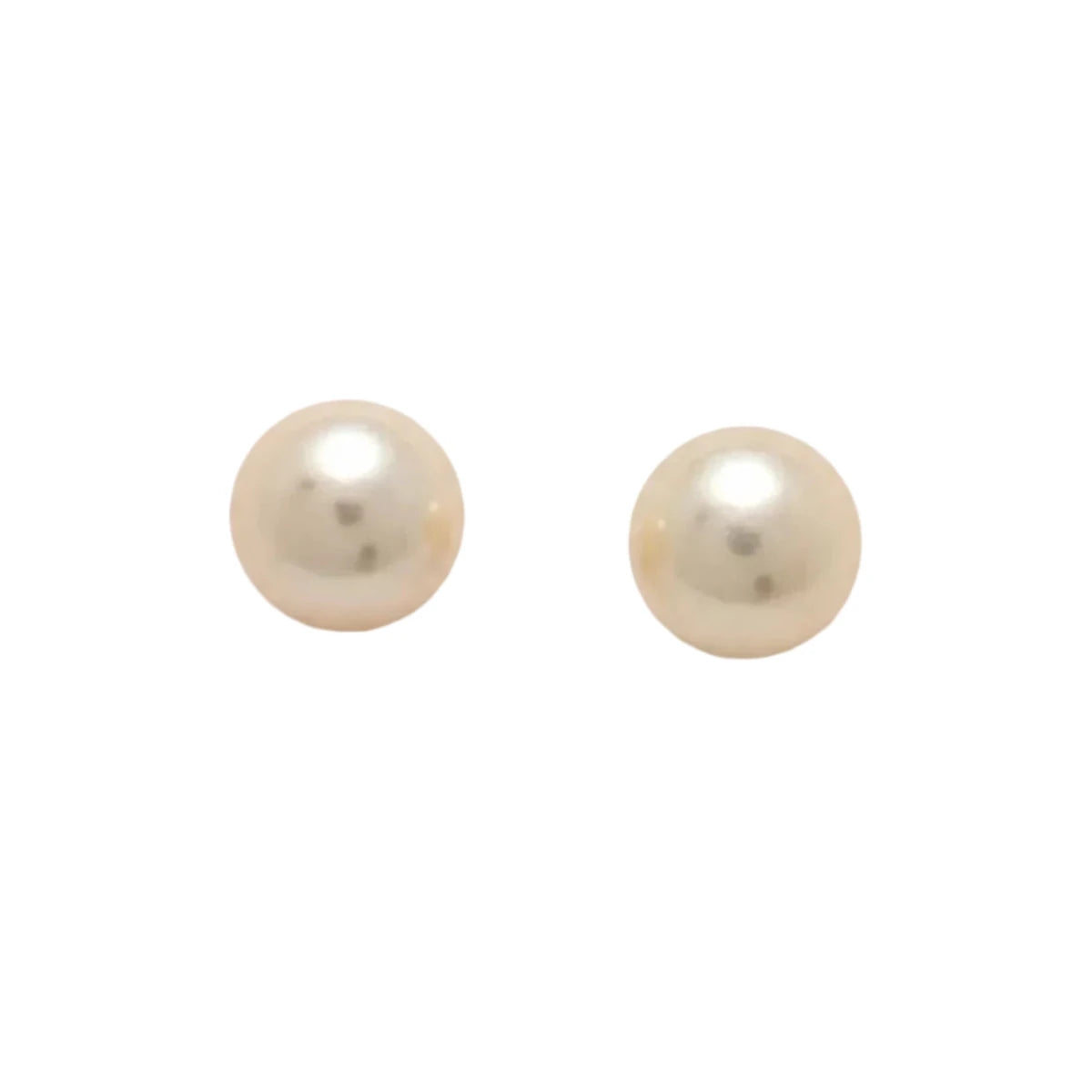 Boucles d’oreilles Puces en or jaune et perles