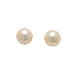 Boucles d’oreilles Puces en or jaune et perles