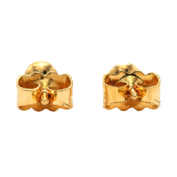 Boucles d'oreilles Puces en or jaune et perles - Castafiore