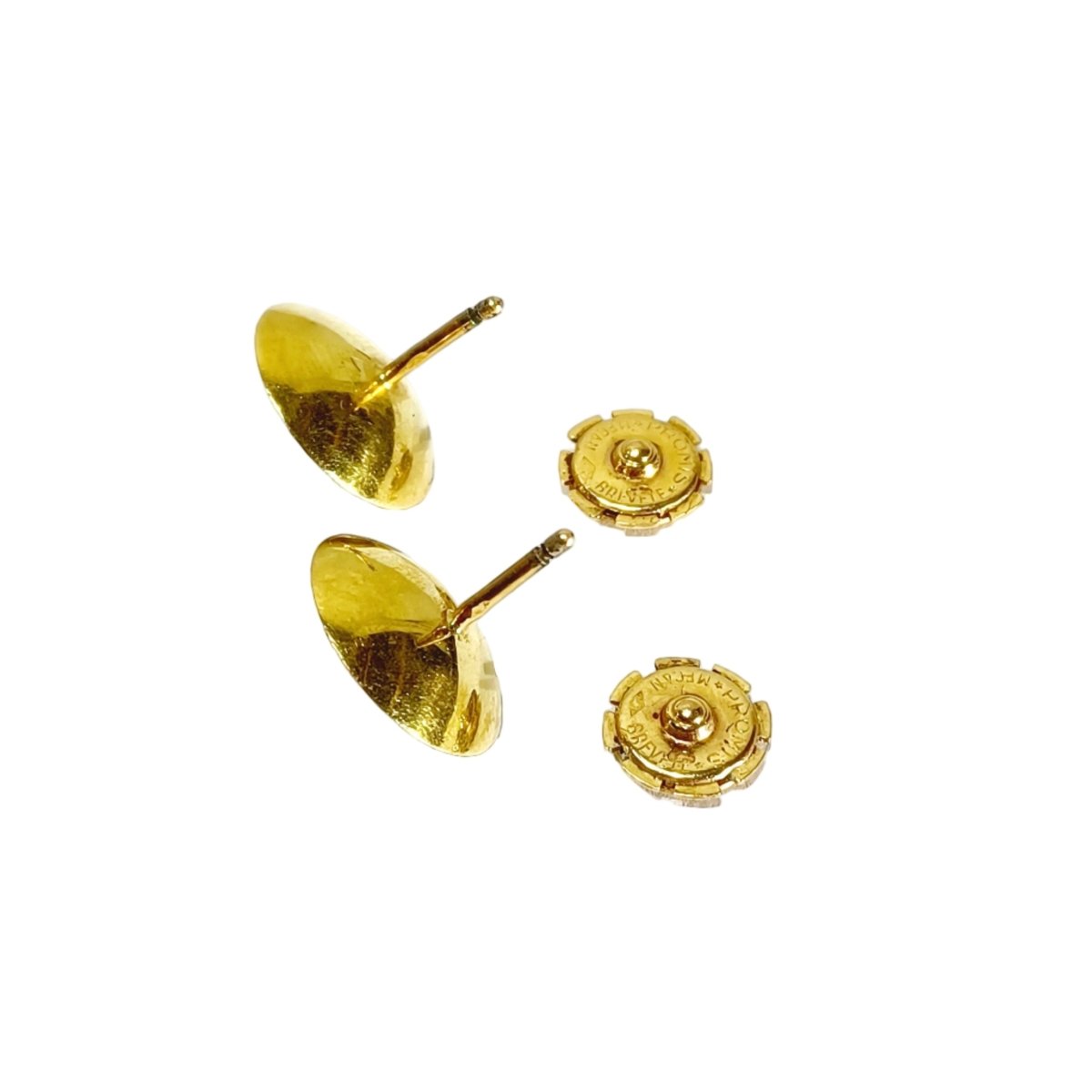 Boucles d'oreilles Puces en or jaune et perles - Castafiore