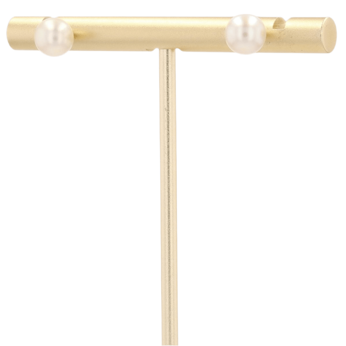 Boucles d'oreilles Puces en or jaune et perles - Castafiore