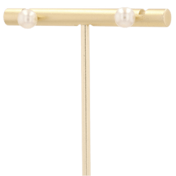 Boucles d'oreilles Puces en or jaune et perles - Castafiore