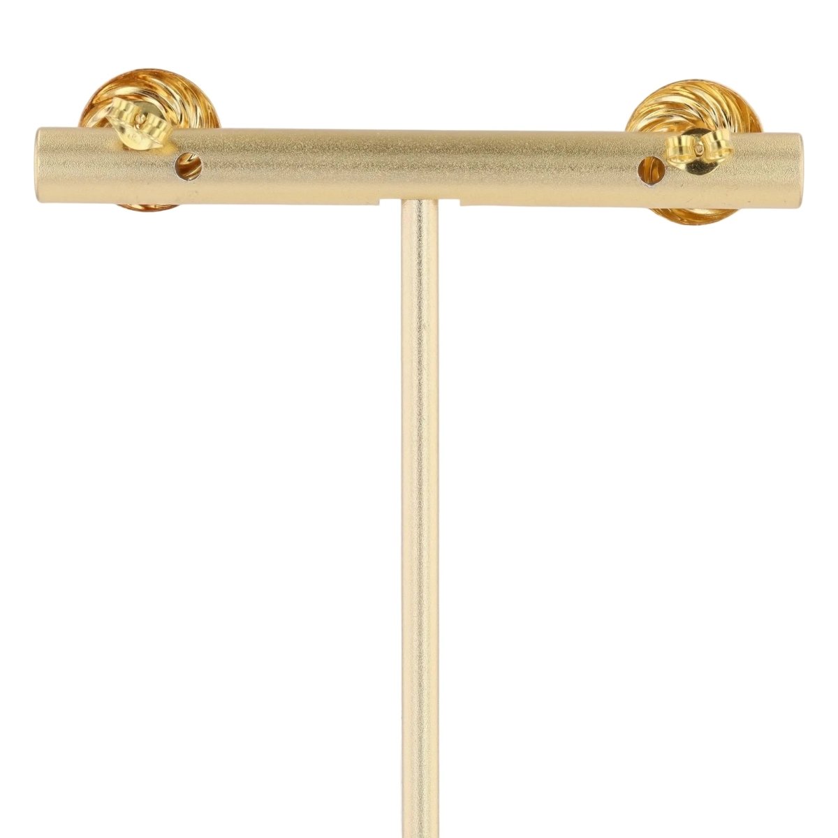 Ear chips yellow gold cultured pearl