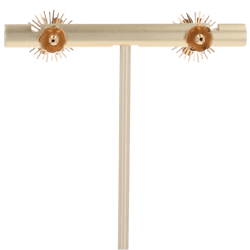 Boucles d'oreilles Puces en or jaune et perles - Castafiore