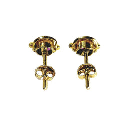 Boucles d'oreilles Puces en or jaune et rubis - Castafiore